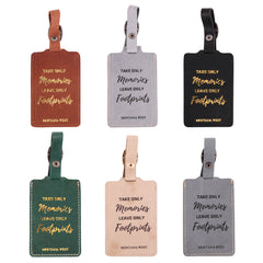 TVT-006 Montana West Real Leather Luggage Tag  (Pre-pack 12Pcs/Assorted Colors)