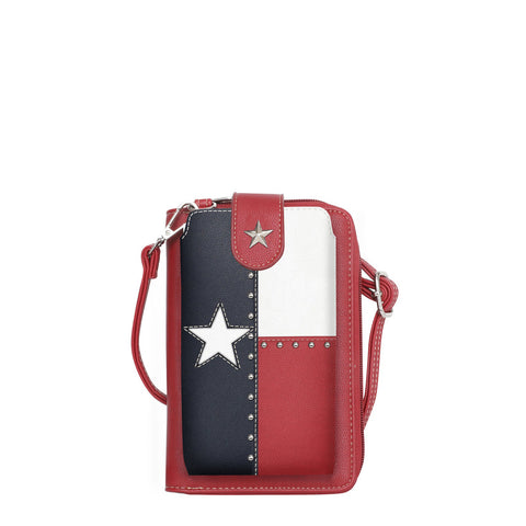 TXG-183K Montana West Western Texas Pride Phone Case Crossbody Wallet