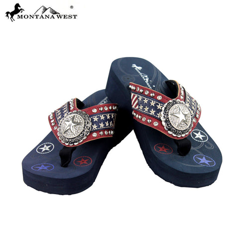 US03-S089 American Pride Collection Flip Flops By Pairs