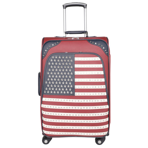 US04-L1-2-3 Montana West American Pride Collection 3 PC Luggage Set -Red