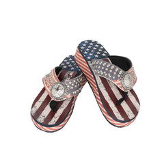 US06-S089 Montana West American Pride Collection Pride Flip Flops By Size