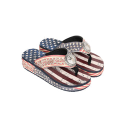 US06-S089 Montana West American Pride Collection Pride Flip Flops By Size