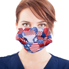 USFM-01RD American Bling 20PCS/Box  American Flag Colors Print Disposable Face Masks 3 Layers Face Masks (Non-Medical)