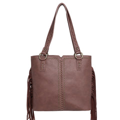 WG09-G8113 Wrangler Fringe and Studs Concealed Carry Western Tote（Wrangler by Montana West）