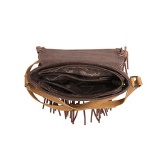 WG10-8360 Wrangler Hair-On Cowhide Fringe Crossbody（Wrangler by Montana West）- Red