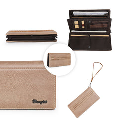 WG22-W039  Wrangler Stitch Accent Wallet/Wristlet (Wrangler by Montana West)