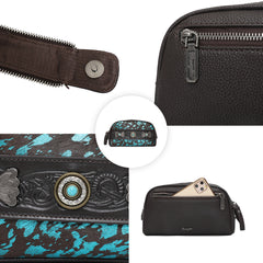 WG34-190 Wrangler Hair-on Collection Multi Purpose/Travel Pouch(Wrangler by Montana West)