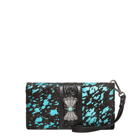 WG34-W039 Wrangler Hair-on Cowhide Collection Wallet (Wrangler by Montana West)