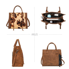 WG35-G8250 Wrangler Hair-on Collection Concealed Carry Tote/Crossbody (Wrangler by Montana West)