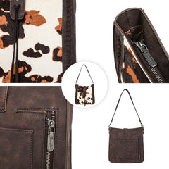 WG35-G9360 Wrangler Hair-on Collection Concealed Carry Hobo/Crossbody(Wrangler by Montana West)