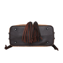 WG26-8275 Wrangler Snake Print Drawstring Hobo  - Brown