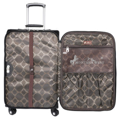 WRL-L1/2/3 Montana West Tooled Leather Collection 3 PC Luggage Set-Coffee