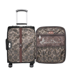 WRL-L1/2/3 Montana West Tooled Leather Collection 3 PC Luggage Set-Coffee