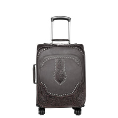 WRL-L1/2/3 Montana West Tooled Leather Collection 3 PC Luggage Set-Coffee