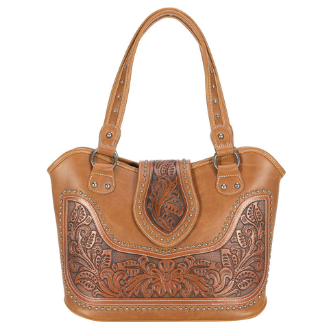 WRLS-8005 Montana West Tooling Concealed Carry Collection Handbag