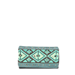 MW1066-W010 Montana West Aztec Tooled Collection Wallet