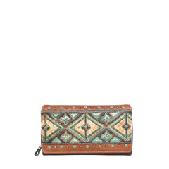 MW1066-W010 Montana West Aztec Tooled Collection Wallet