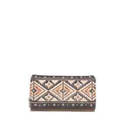 MW1066-W010 Montana West Aztec Tooled Collection Wallet