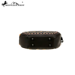 MW896-101 Montana West Signature Monogram Hair Calf Collection Circle Bag/ Crossbody