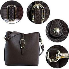 MWL-009 Montana West Real Leather Shoulder/Crossbody Bag -Black