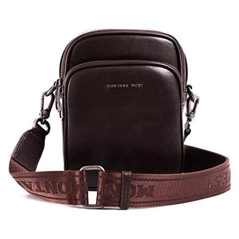MWL-008 Montana West Genuine Leather Shoulder/Crossbody Bag- Coffee
