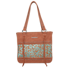 TR137G-8260 Trinity Ranch Hair On Cowhide Collection Concealed Carry Tote