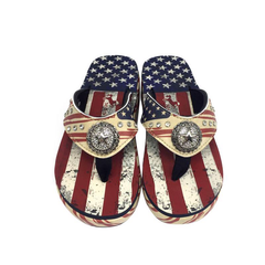 US05-S089 Montana West American Pride Collection Pride Flip Flops By Size