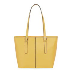 MWRG-036 Montana West Real Leather Studs Collection Concealed Carry Tote Yellow - Montana West World
